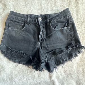 American Eagle Outfitters Stretch Hi Rise Festival Cut Off Black Shorts Sz 8
